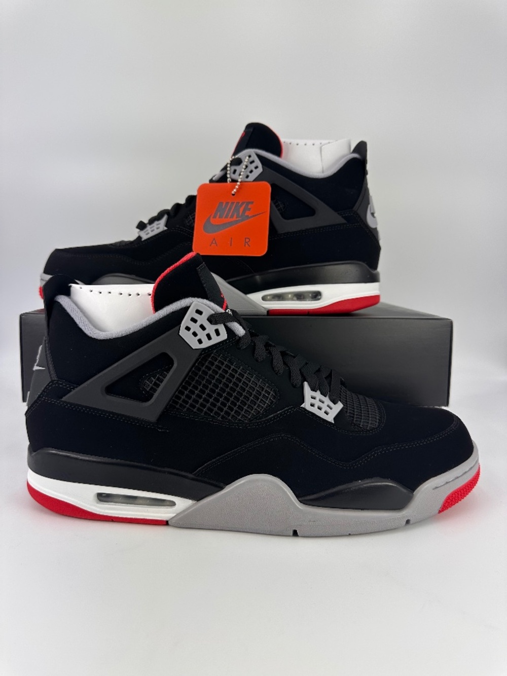 Nike Air Jordan 4 Retro 308497-060 2019 BRED BLACK RED CEMENT GREY MENS 15 NEW